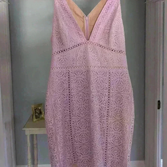 Dusty Pink Harlyn Lace Mini Dress Size XL - Picture 7 of 7